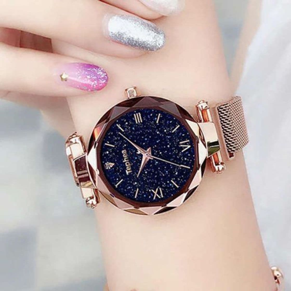 Product TCEPFS Nuevo Reloj Elegante de Moda para Mujer Relojes de Pulsera de Cuero de Diamantes Reloj de Cuarzo de Moda para Mujer Reloj   Rosa