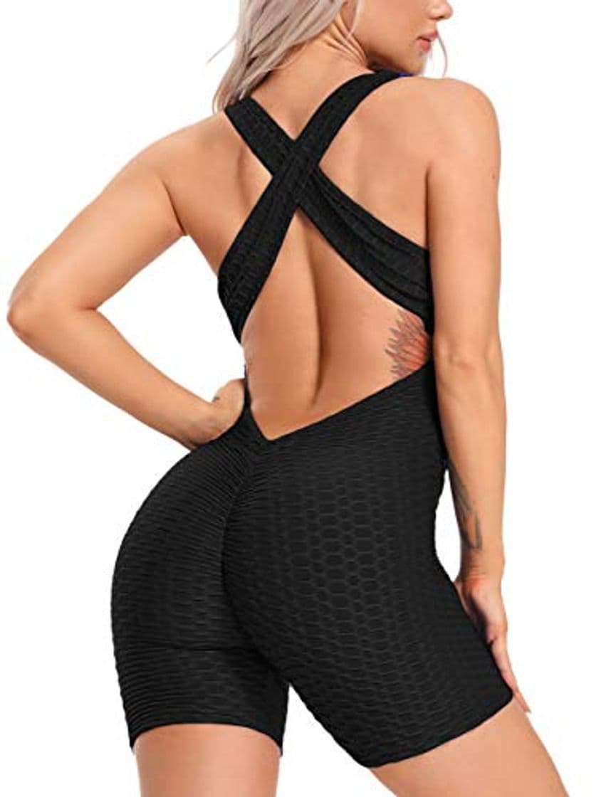 Moda FITTOO Mono Mallas Pantalones Deportivos Leggings Mujer Yoga Alta Cintura Yoga Running Fitness Gran Elásticos #4 Negro L