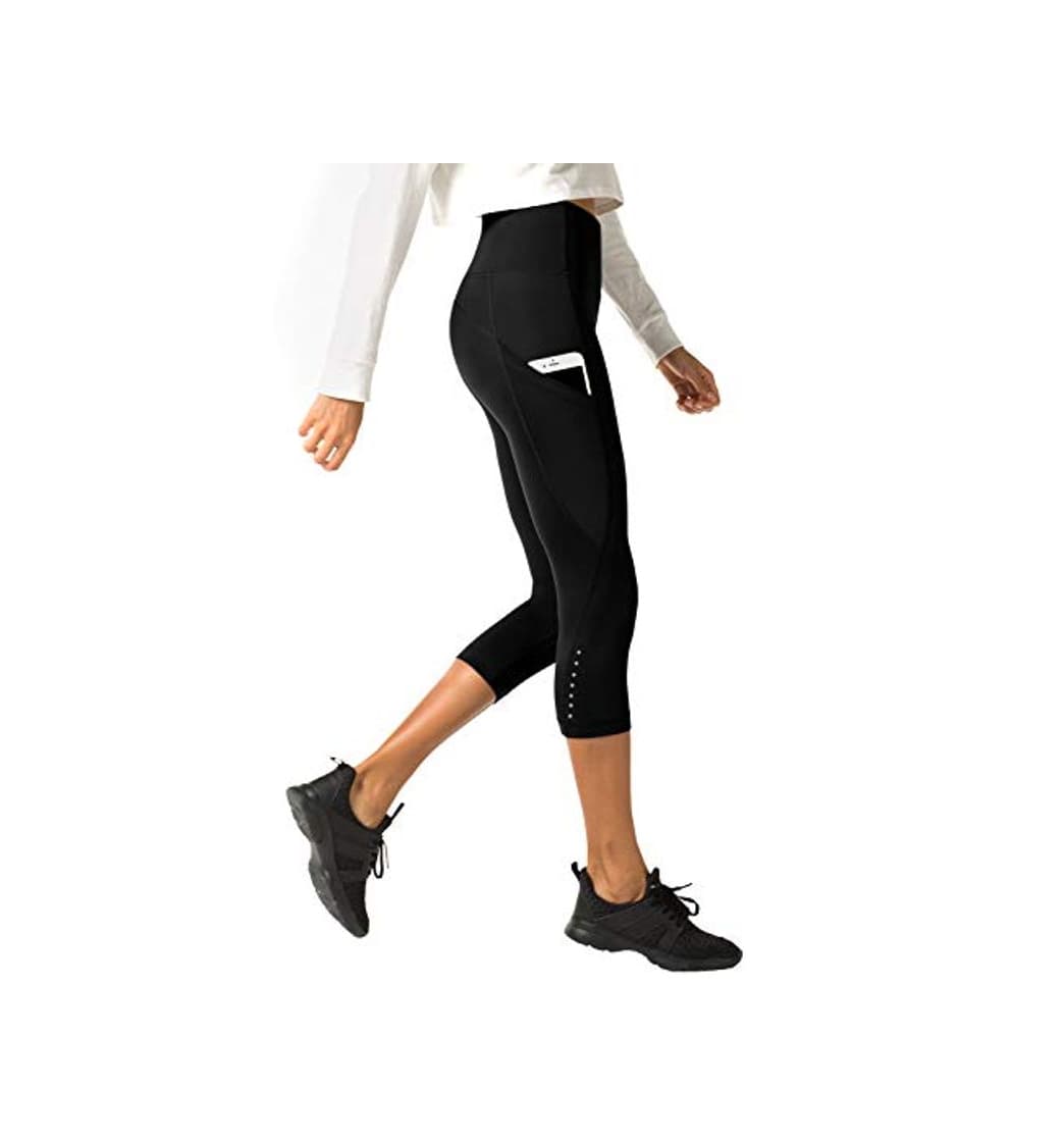 Moda LAPASA Mallas Deportivas 3/4 Capris de Mujer Cintura Alta