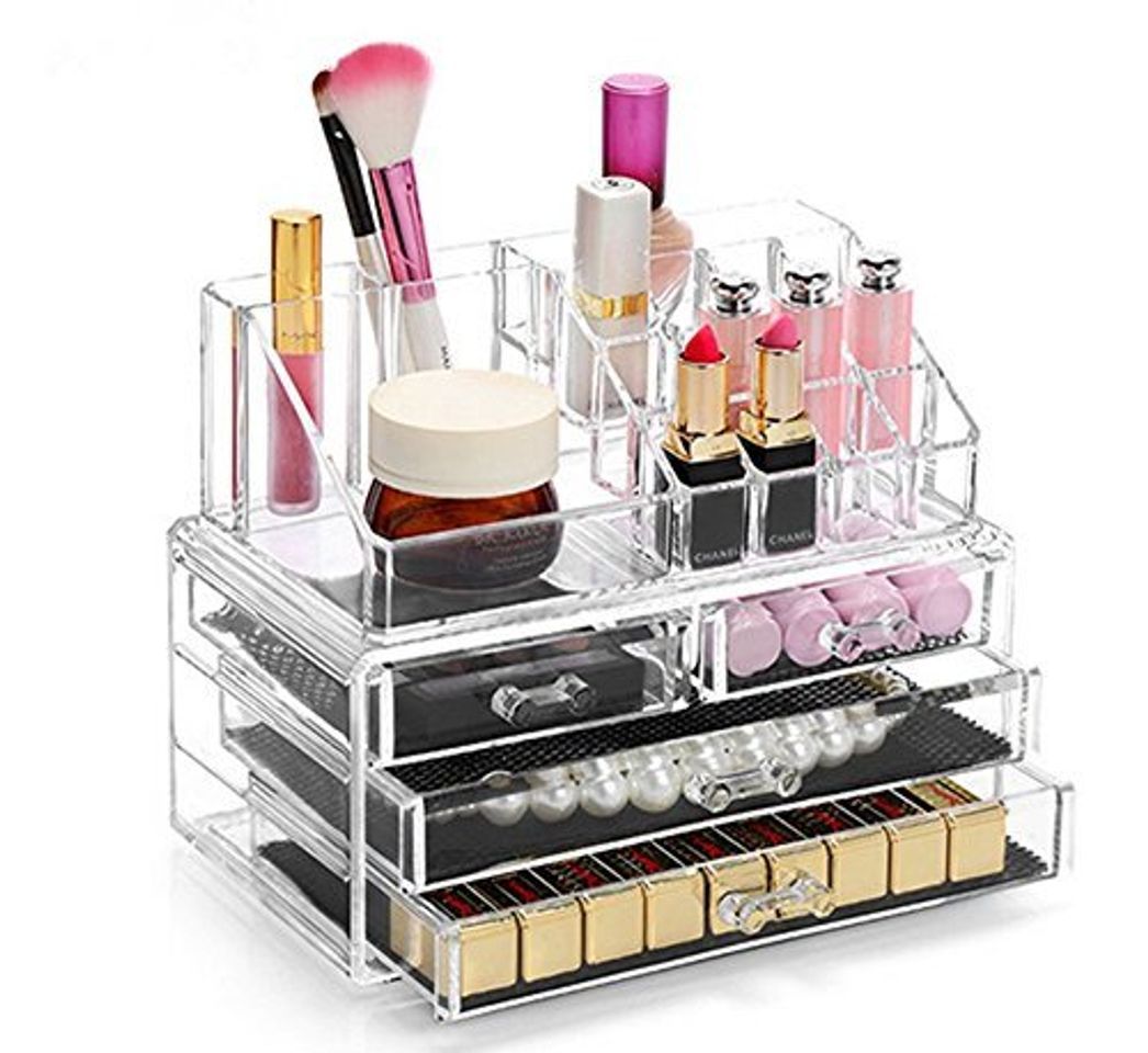 Elemento de la categoría hogar Display4top Caja acrílica Estante de maquillajes Maquillaje Cosméticos Joyería Organizador