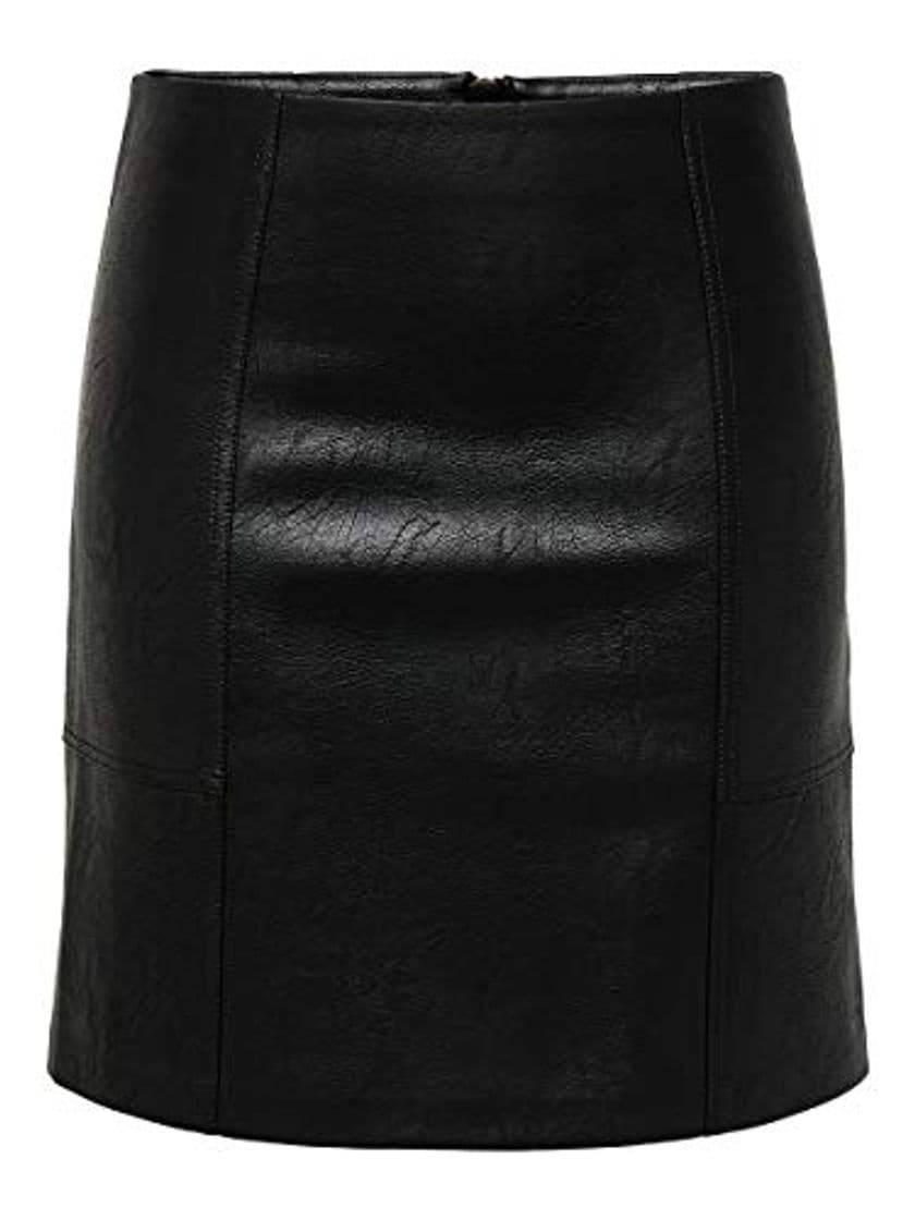 Moda Only ONLSKY Faux Leather Skirt OTW Falda, Negro, Talla del Fabricante