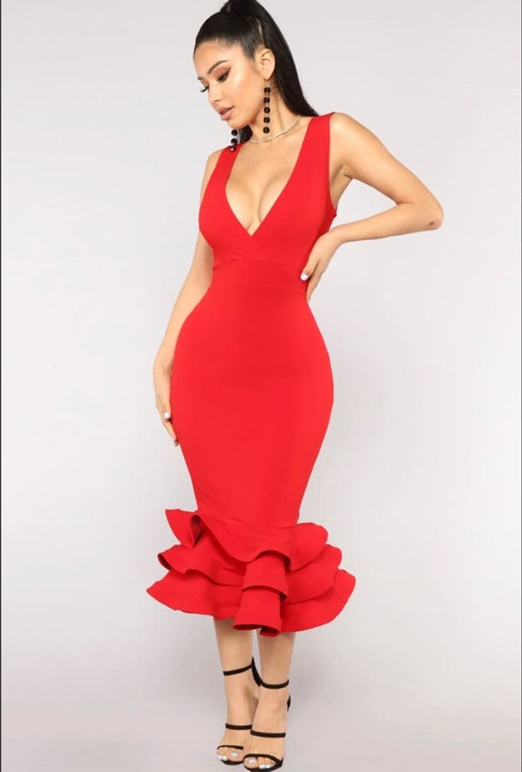 Fashion Vestido vermelho 