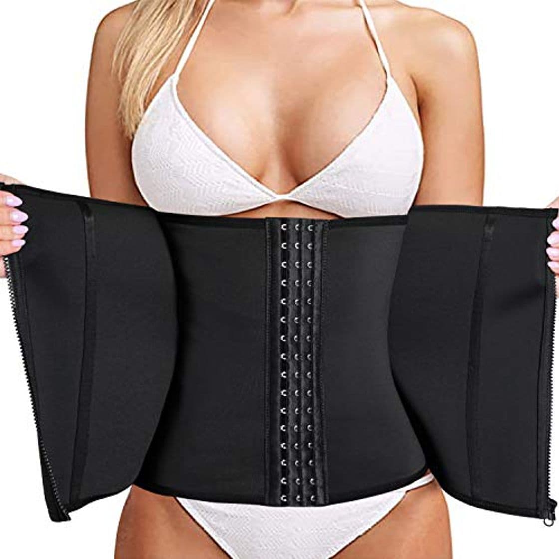 Product Bingrong Fitness Faja Cintura Entrenador de Cintura con Cremallera Faja Corset Fajas