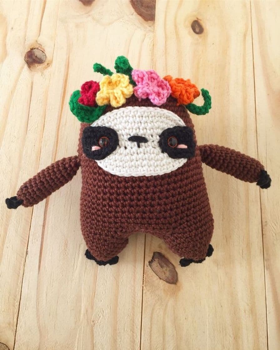 Fashion Amigurumi Preguiça Flores