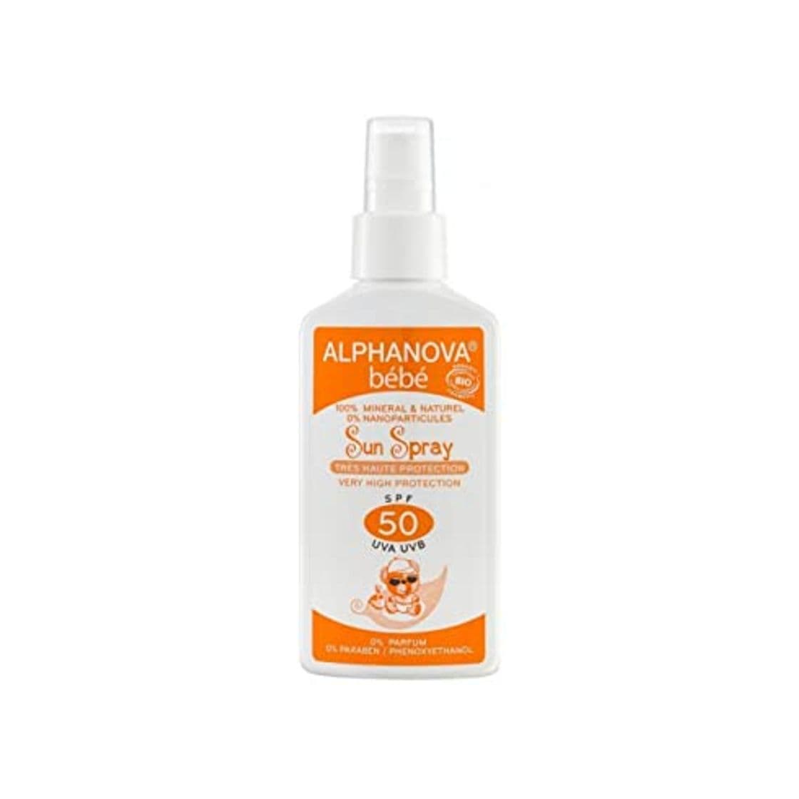 Product Protector solar bio bebé SPF 50 SPRAY 125ml Alphanova Sun