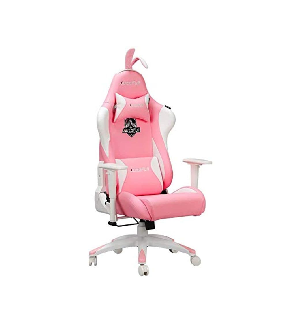 Producto AutoFull Rosa Silla Gaming de Ergonómica Silla de Oficina Silla Gamer Ajustable