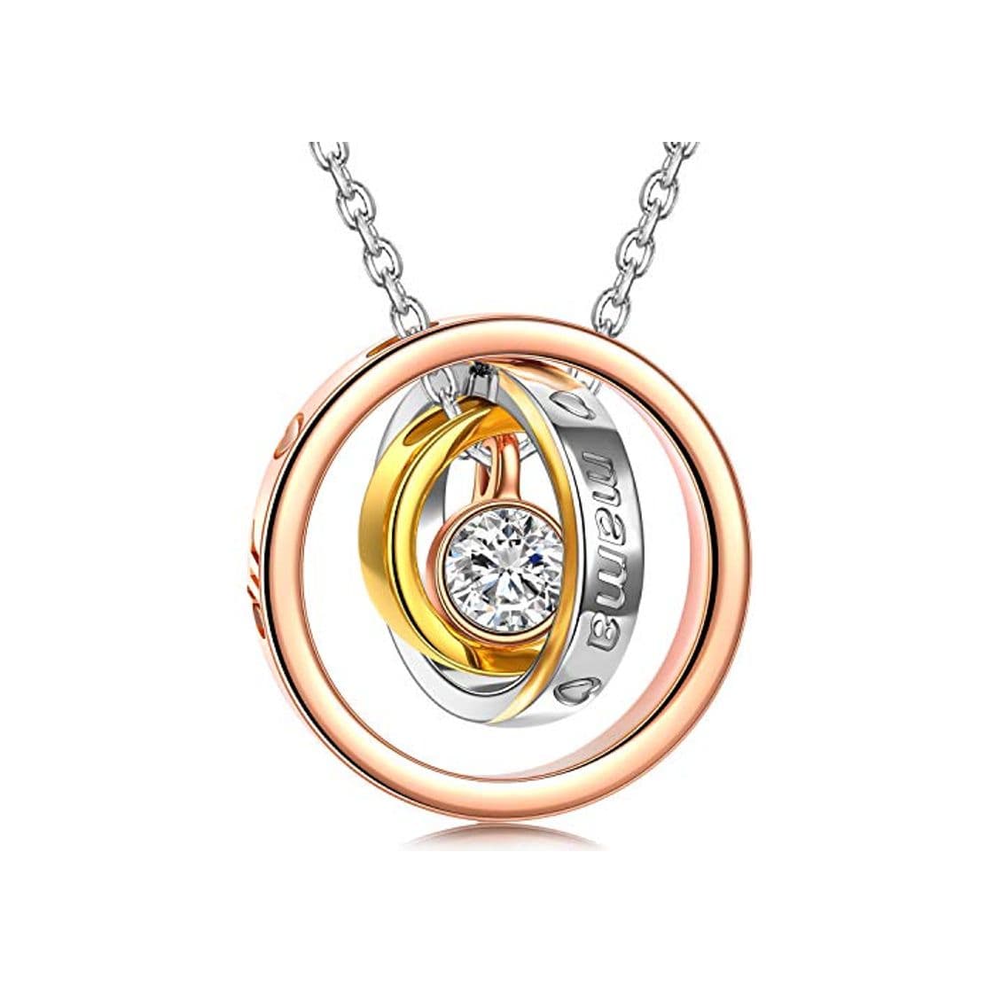 Fashion Kami Idea Regalos dia de la Madre Collares Mujer Joven Tous Mujer Joyeria Swarovski Cristal Oro Rosa Anillos Colgante Regalos para Mujer Mama Regalos de Aniversario Regalo Cumpleaños Mujer