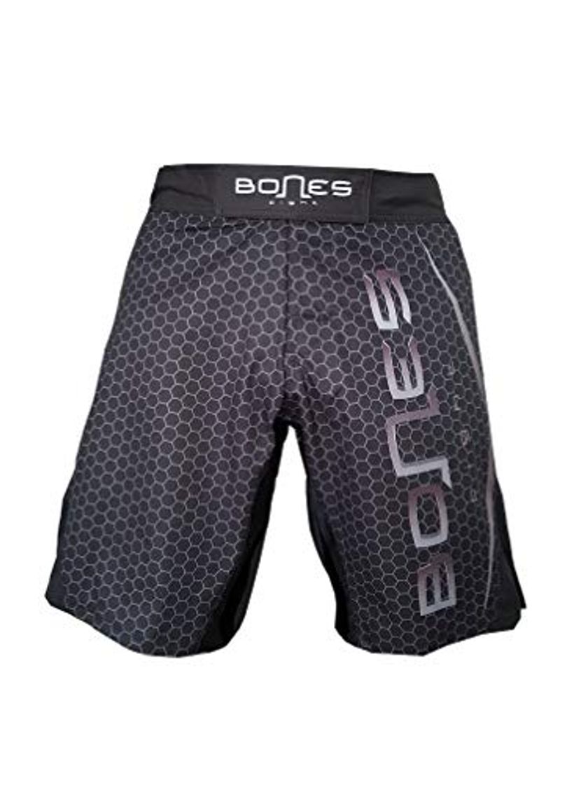 Fashion Bones Fight - Pantalones Cortos de Combate, MMA Short, BJJ, Grappling, Freefight