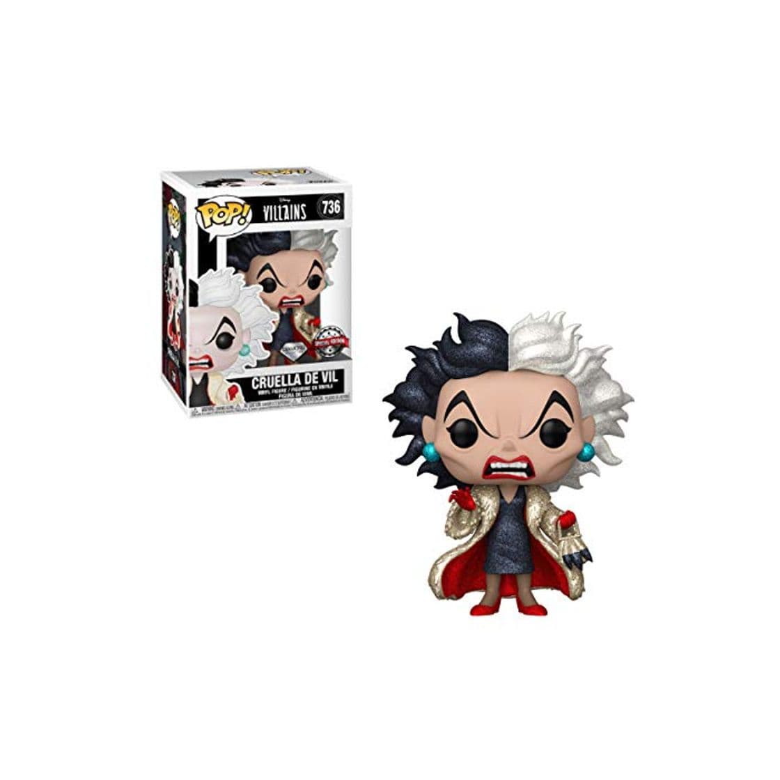 Game Funko Figura de Vinilo Pop 736 de los Villanos de Disney Cruella