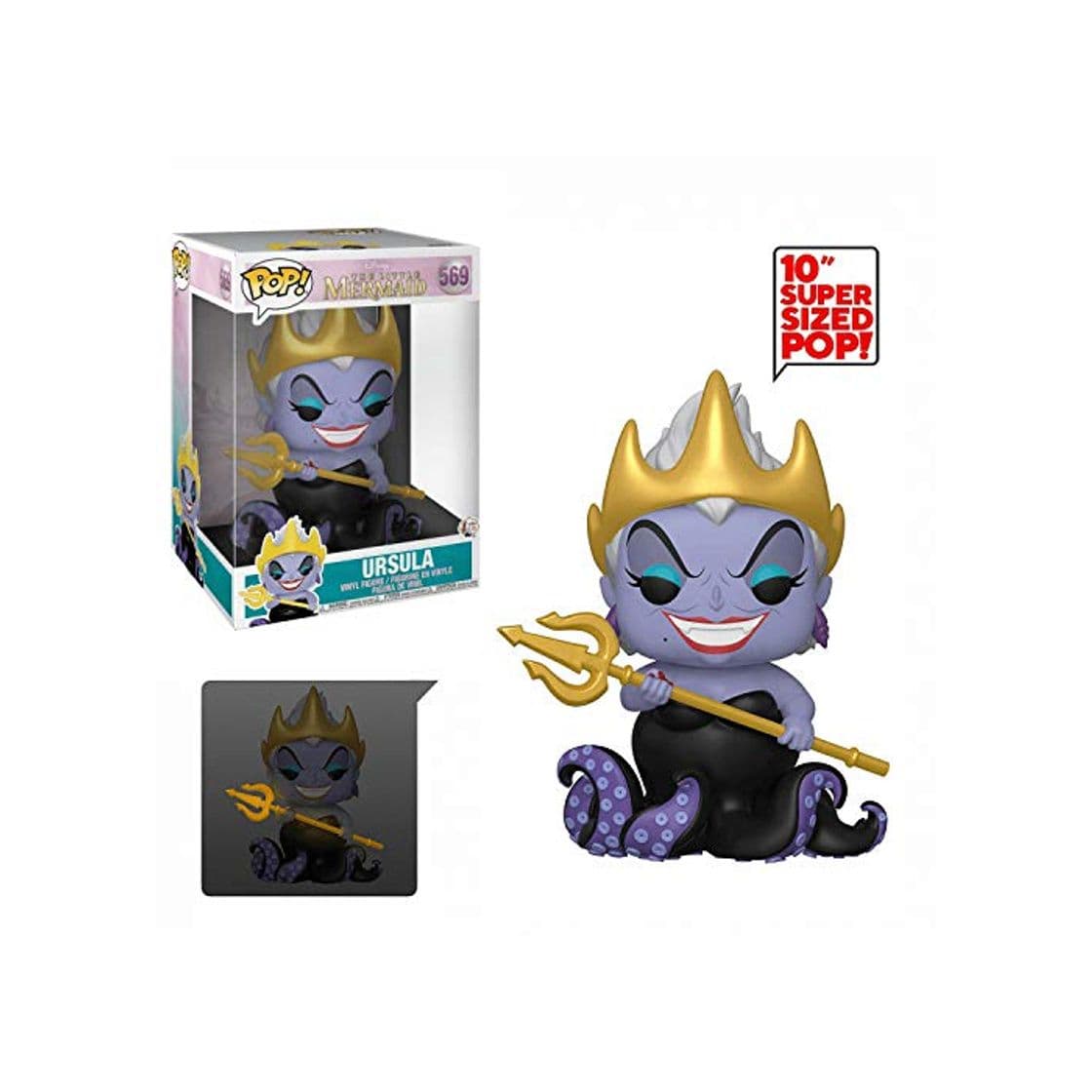 Game Funko- Pop Vinilo: Disney Mermaid-10 Little Mermaid 10" Ursula Figura Coleccionable, Multicolor