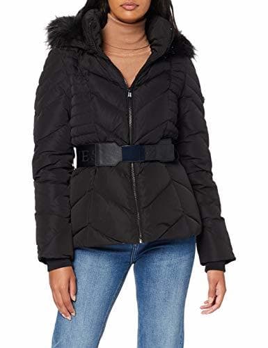 Fashion Guess Petra Down Jacket Abrigo, Negro