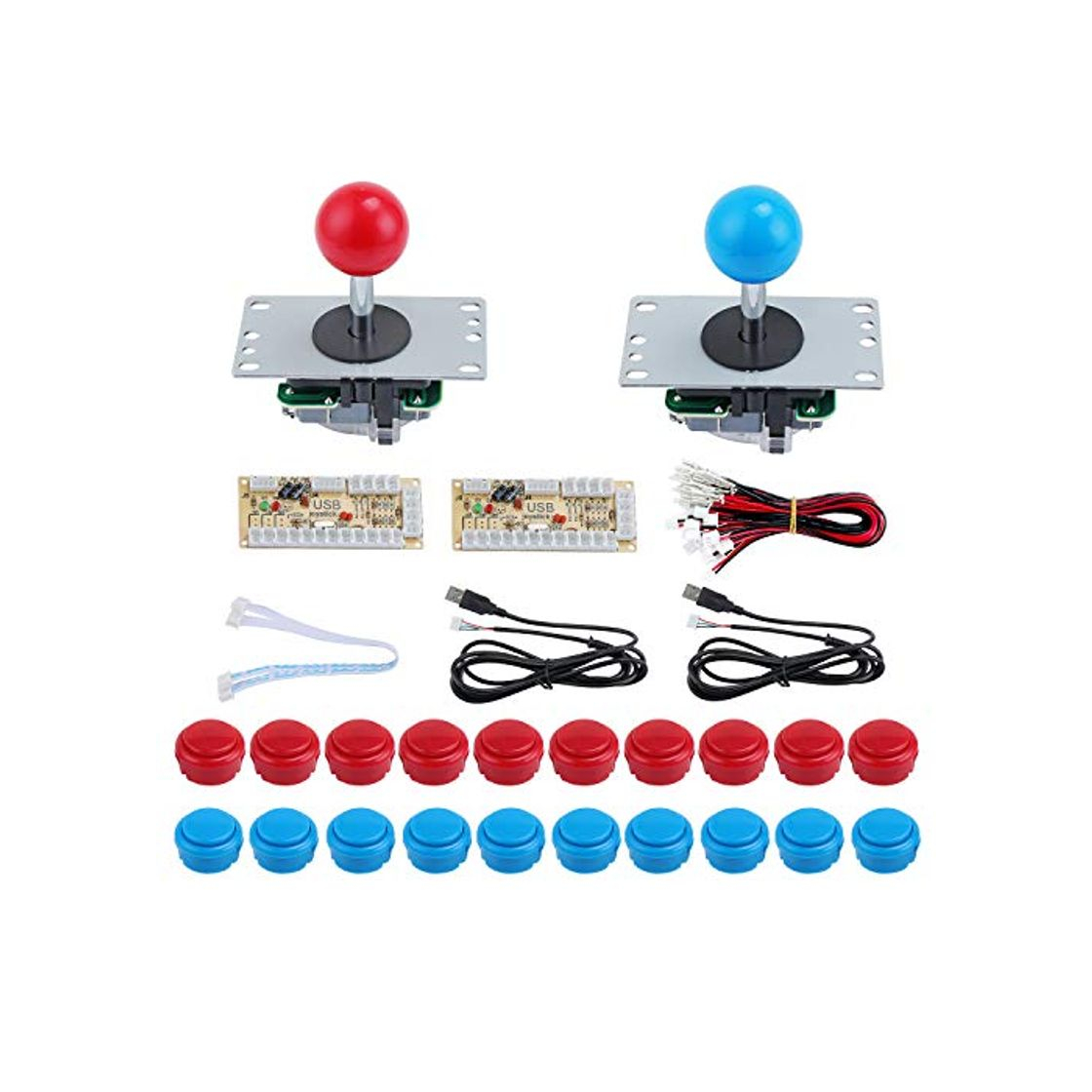 Producto KEESIN 2 Arcade Jugadores Botones y Piezas de Joystick