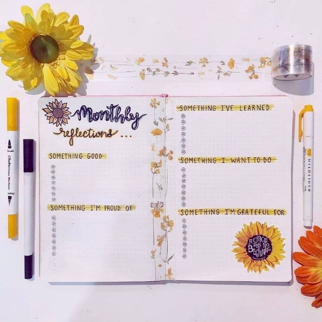 Moda Reflexões do mês de Agosto - Bullet Journal 