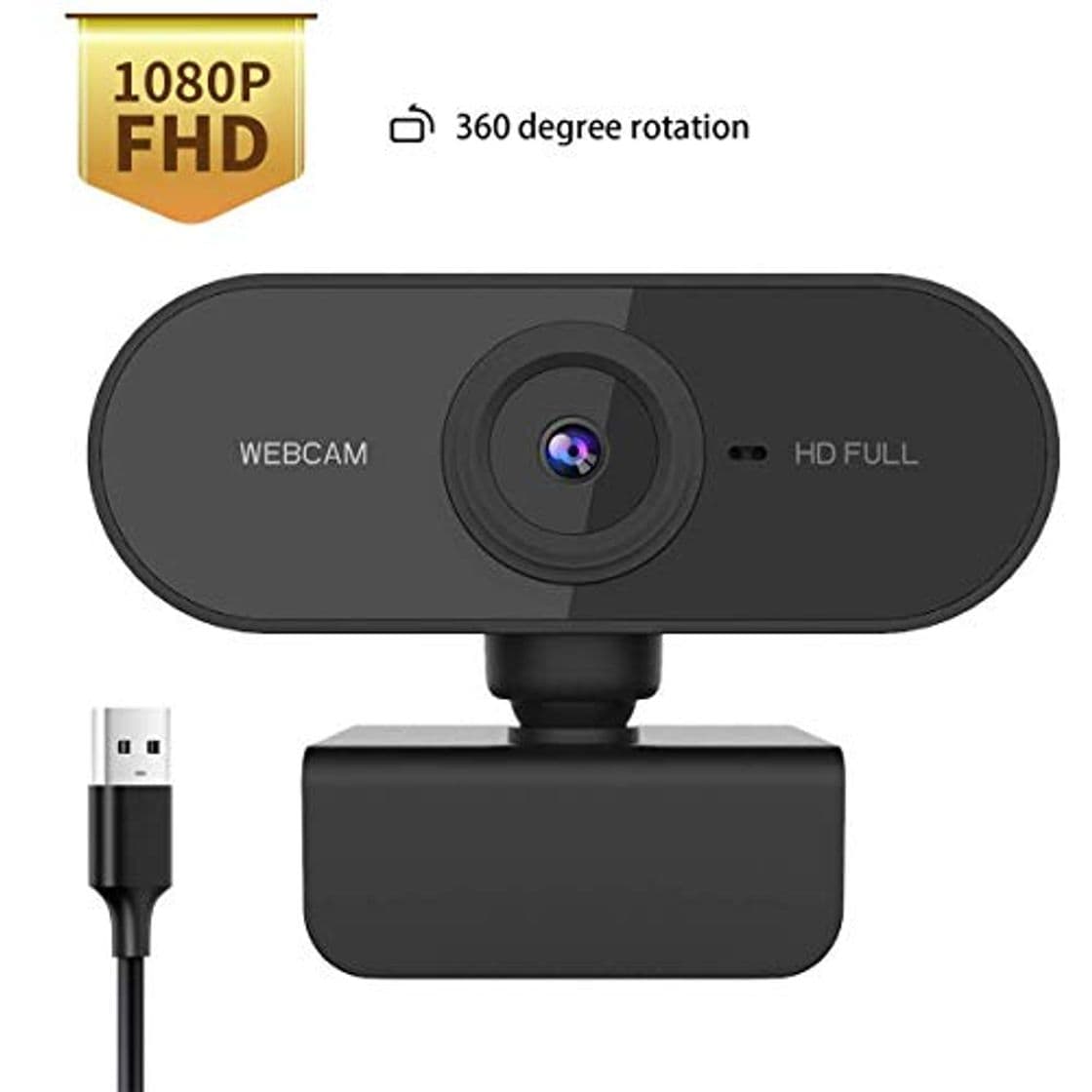 Product Webcam con micrófono, cámara web HD 1080p, cámara web para ordenador, enfoque