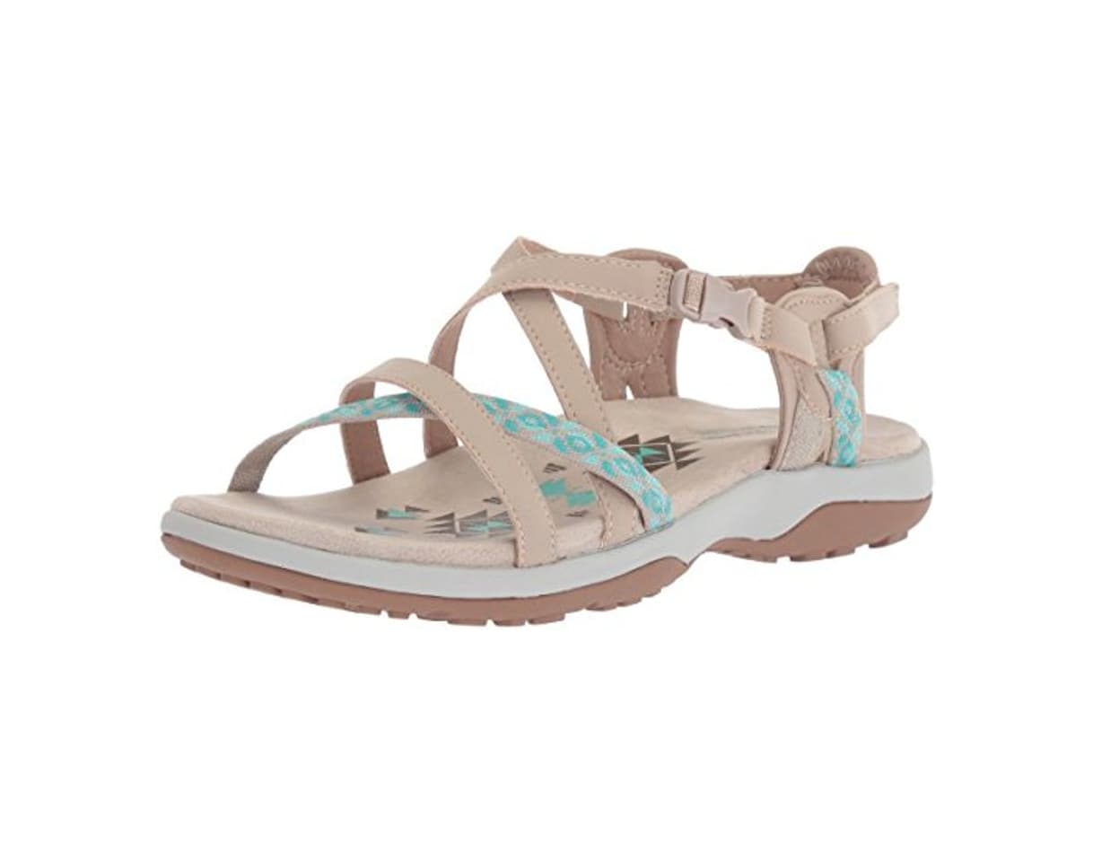 Fashion Skechers Reggae Slim-Vacay, Sandalias de Talón Abierto para Mujer, Beige