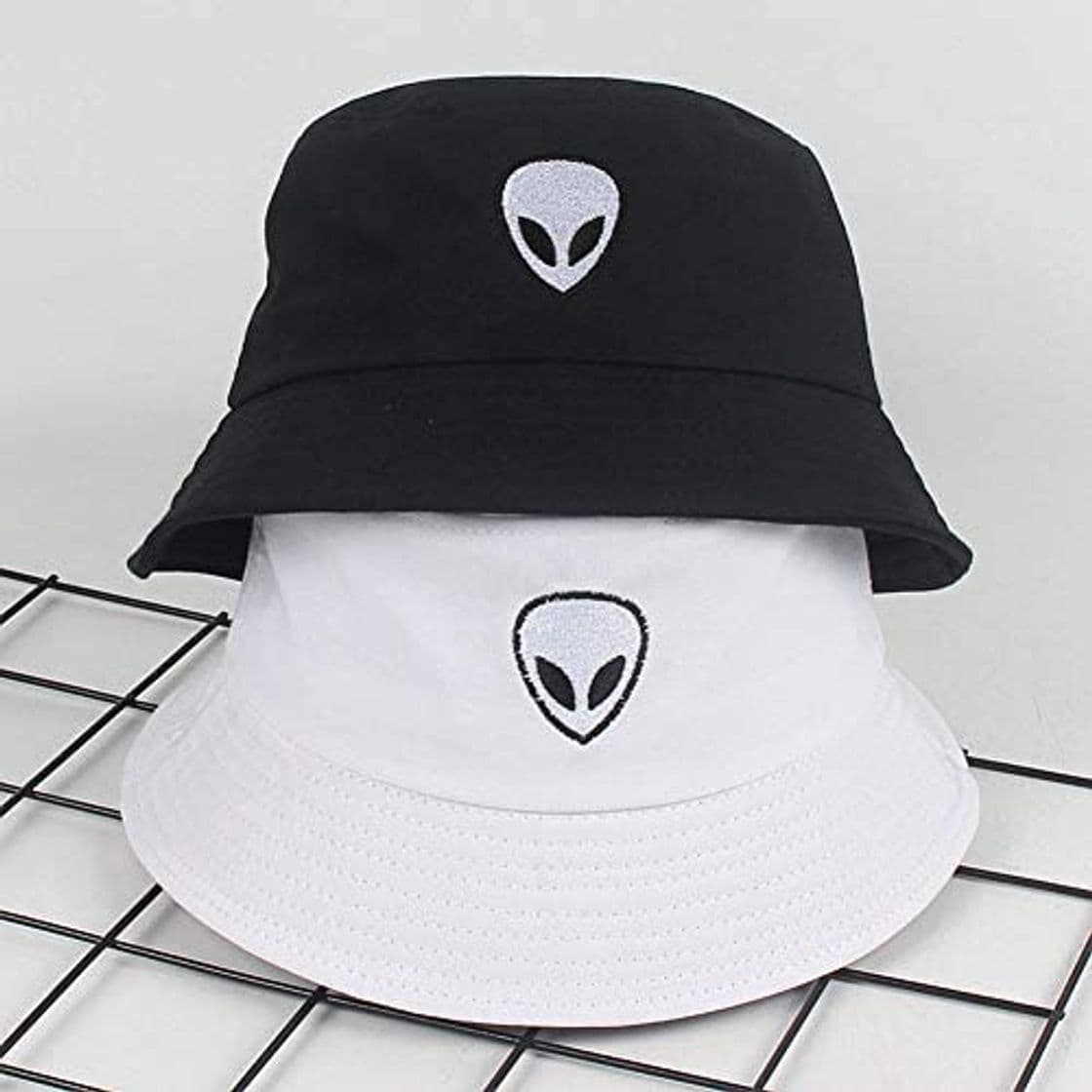 Producto Chutoral Negro Blanco Sólido Alien Bucket Hat Unisex Gorras Hip Hop Hombres