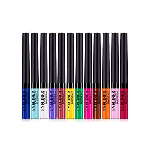 Product 12 Colors Matte Liquid Eyeliner Waterproof High Pigmented Smudgeproof Long Lasting Colorful