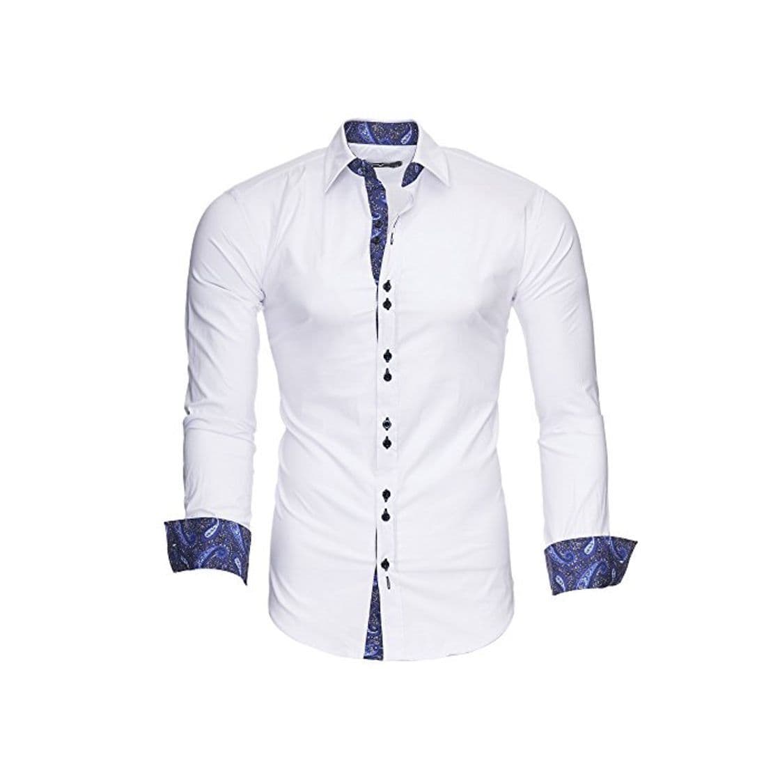 Producto Kayhan Hombre Camisa Royal Paisley White/Navy