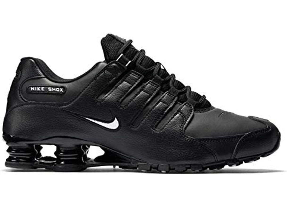 Product Nike Mens Shox NZ Black White Leather Trainers 44