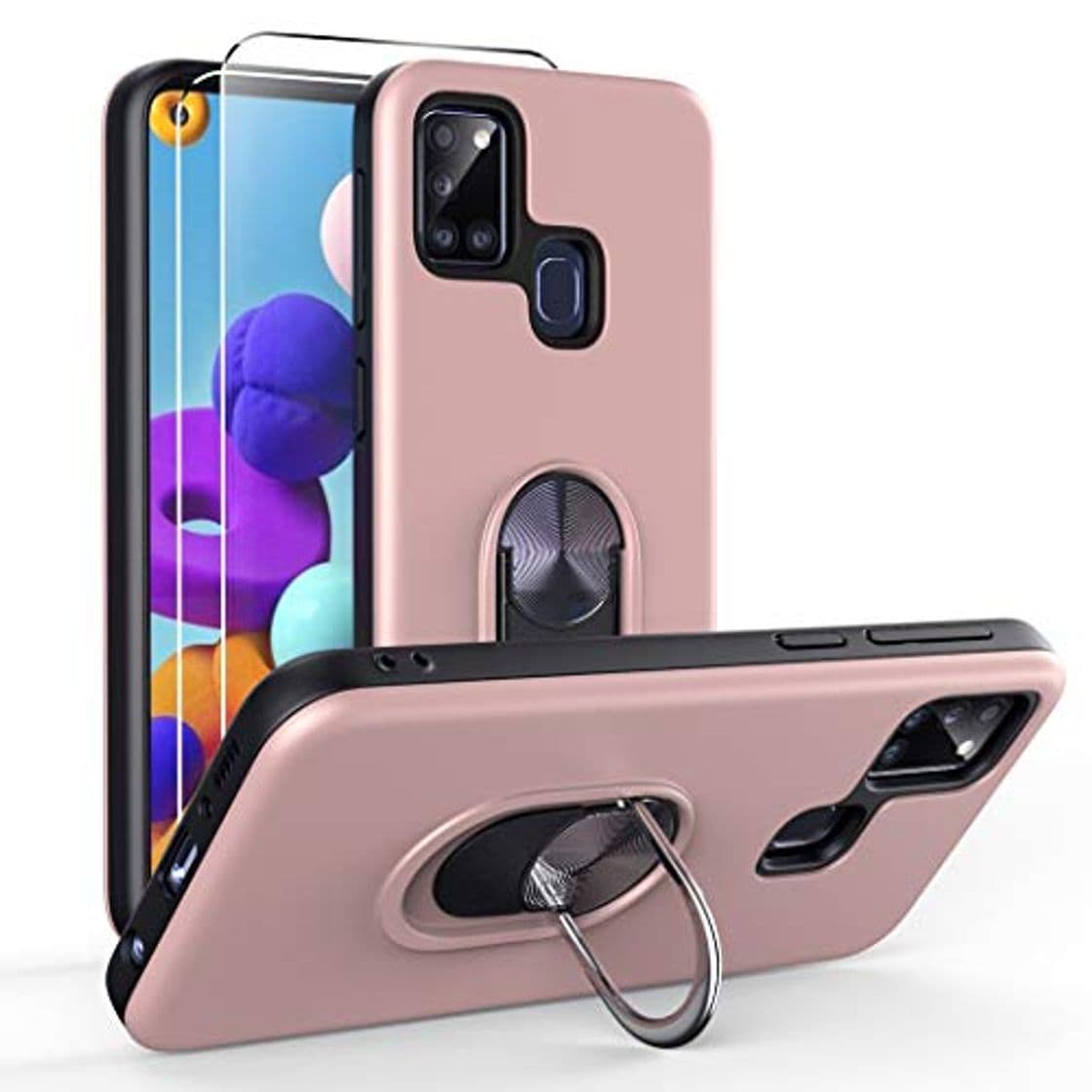 Product Oududianzi para Samsung Galaxy A21s Funda y 2 Protectores de Pantalla de