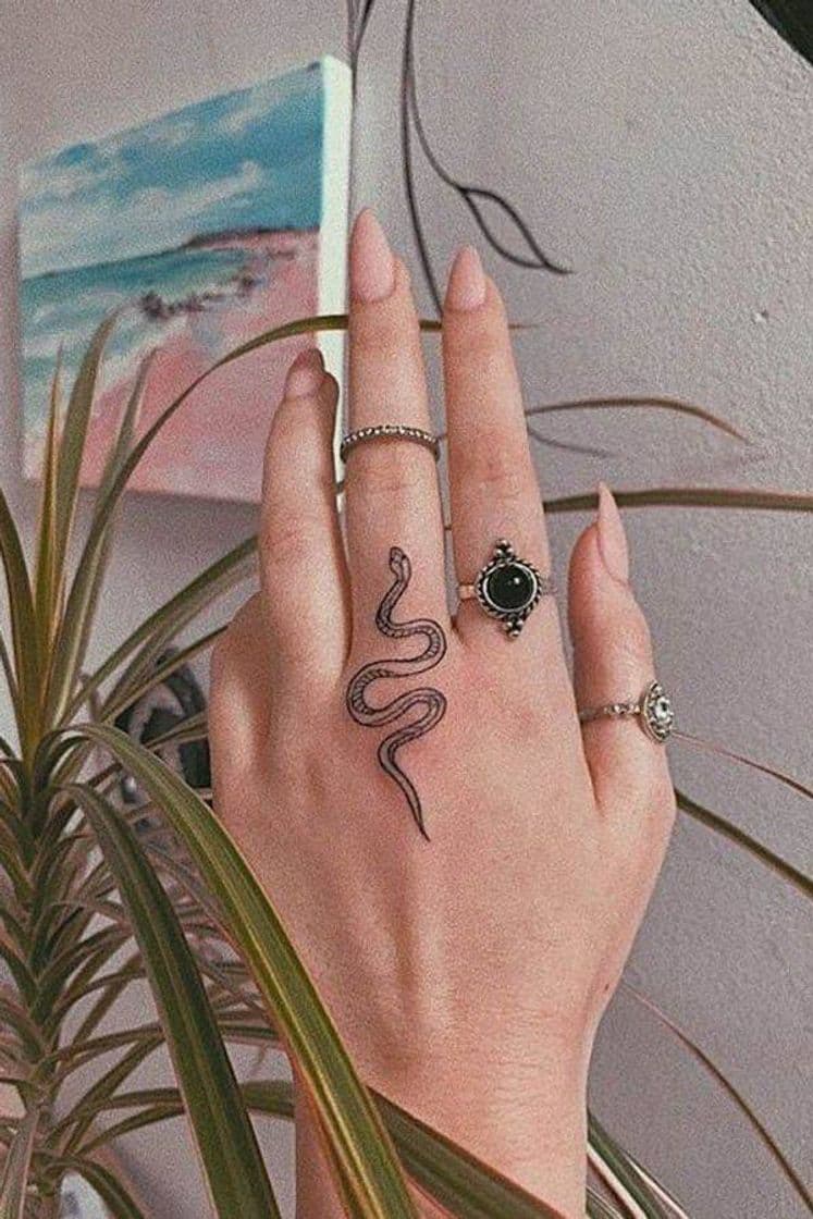 Moda Tatuagem de dedo cobra 🐍