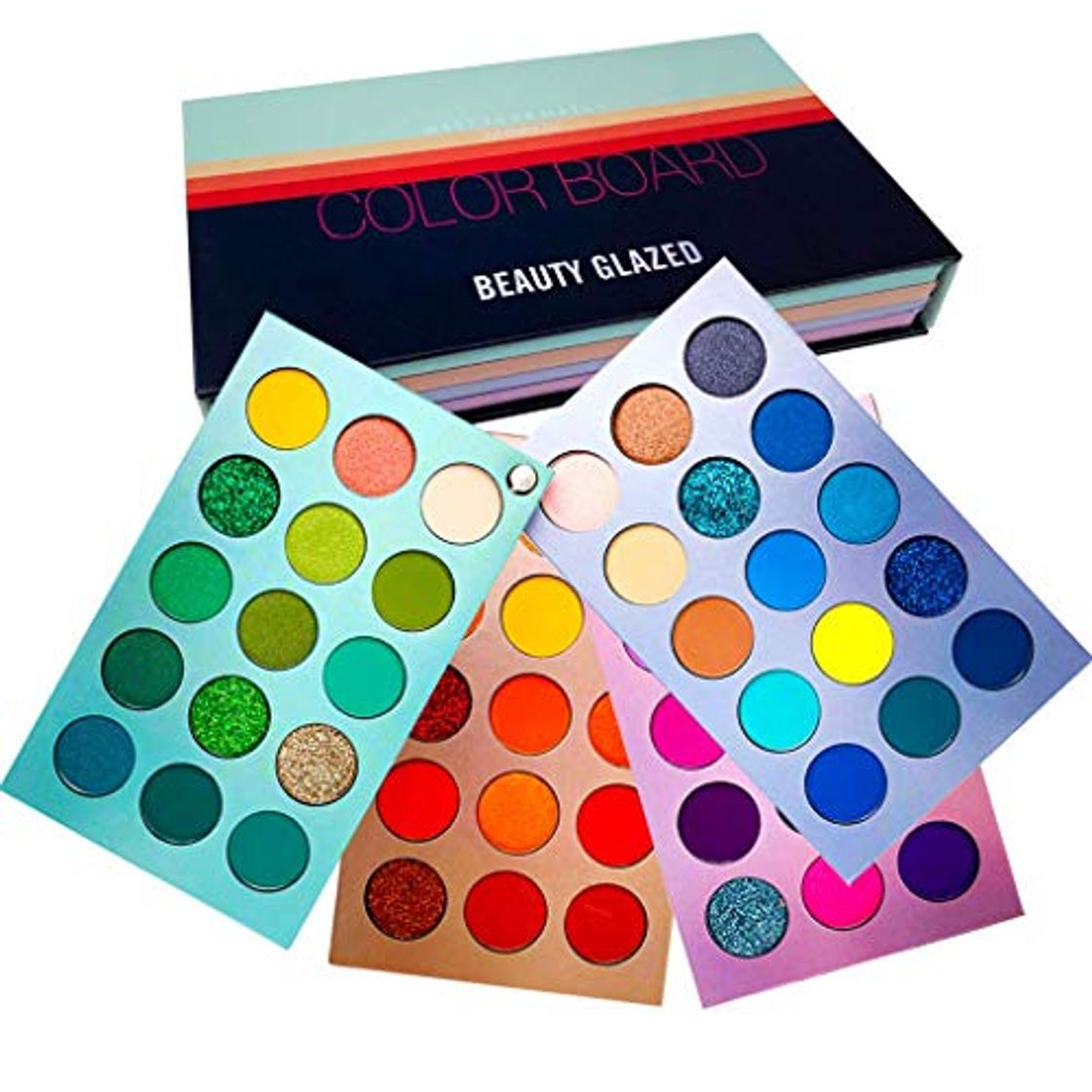 Producto Beauty Glazed 60 Color Makeup Eyeshadow Palette 4 en 1 Color Board Pressed Glitter Eye Shadow Sombra de cuatro capas May Rotation Matte Pearlescent High Pigmentation Cosmetic Eyeshadow