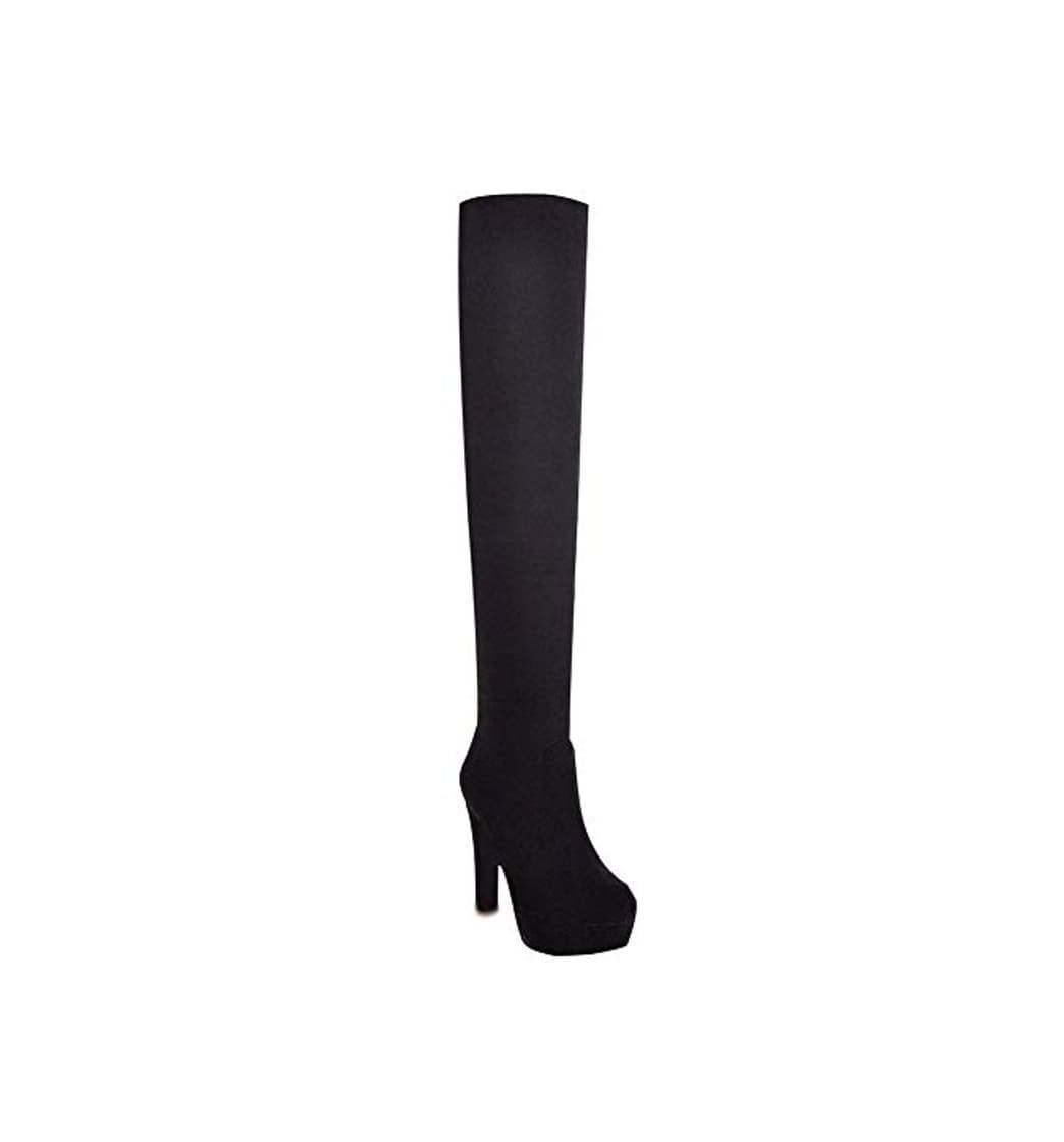 Product Minetom Mujer Invierno Moda Suede De La Rodilla Botas Tacón Alto Puntera