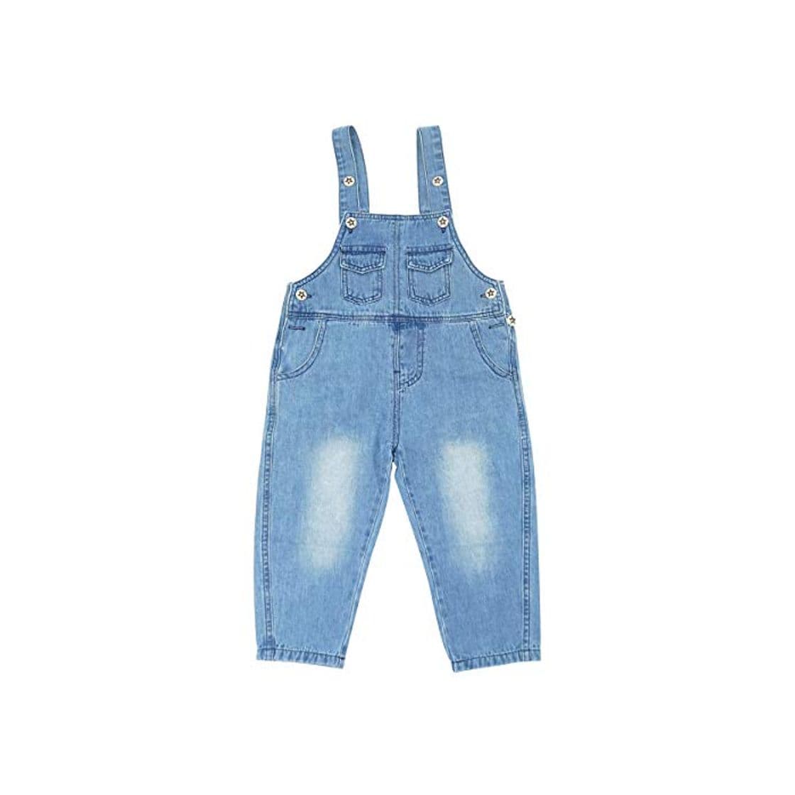 Fashion FEOYA Niños Bebé Petos Vaqueros Overalls Denim Pantalones Tirantes Largos Jeans Strench