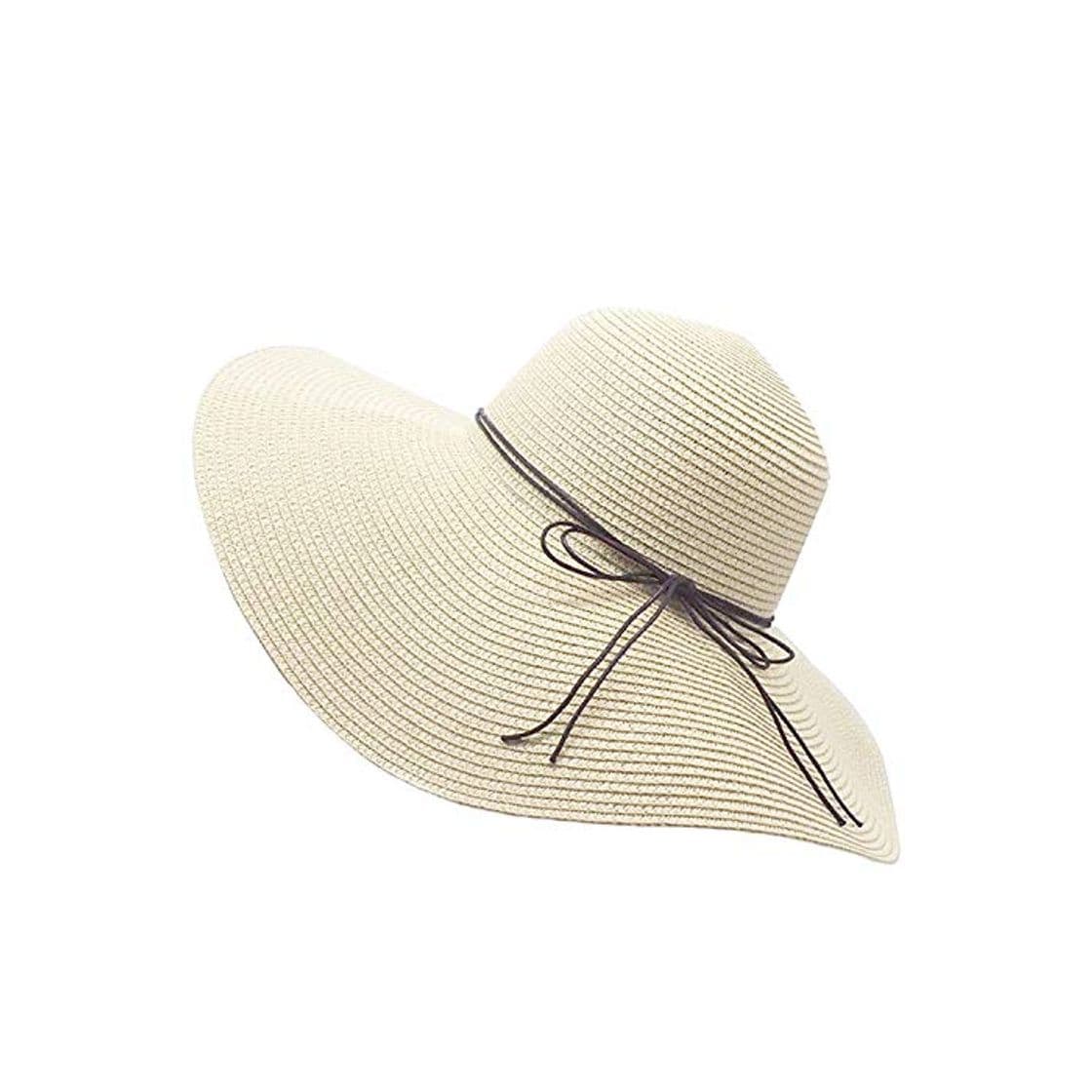 Producto YUUVE Sombrero de Paja de Verano para señoras Gorra Plegable para Playa Sombrero Ancho para Sombrero Grande Fedora Floppy Sun para Mujer