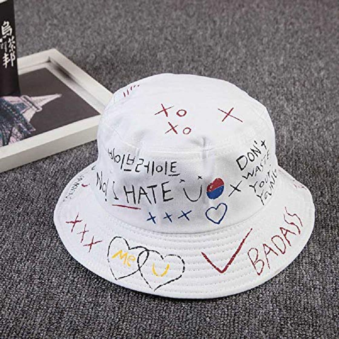 Moda TUOLUO Sombrero De Cubo para Mujer, Estampado De Letras Callejeras Femeninas, Protector