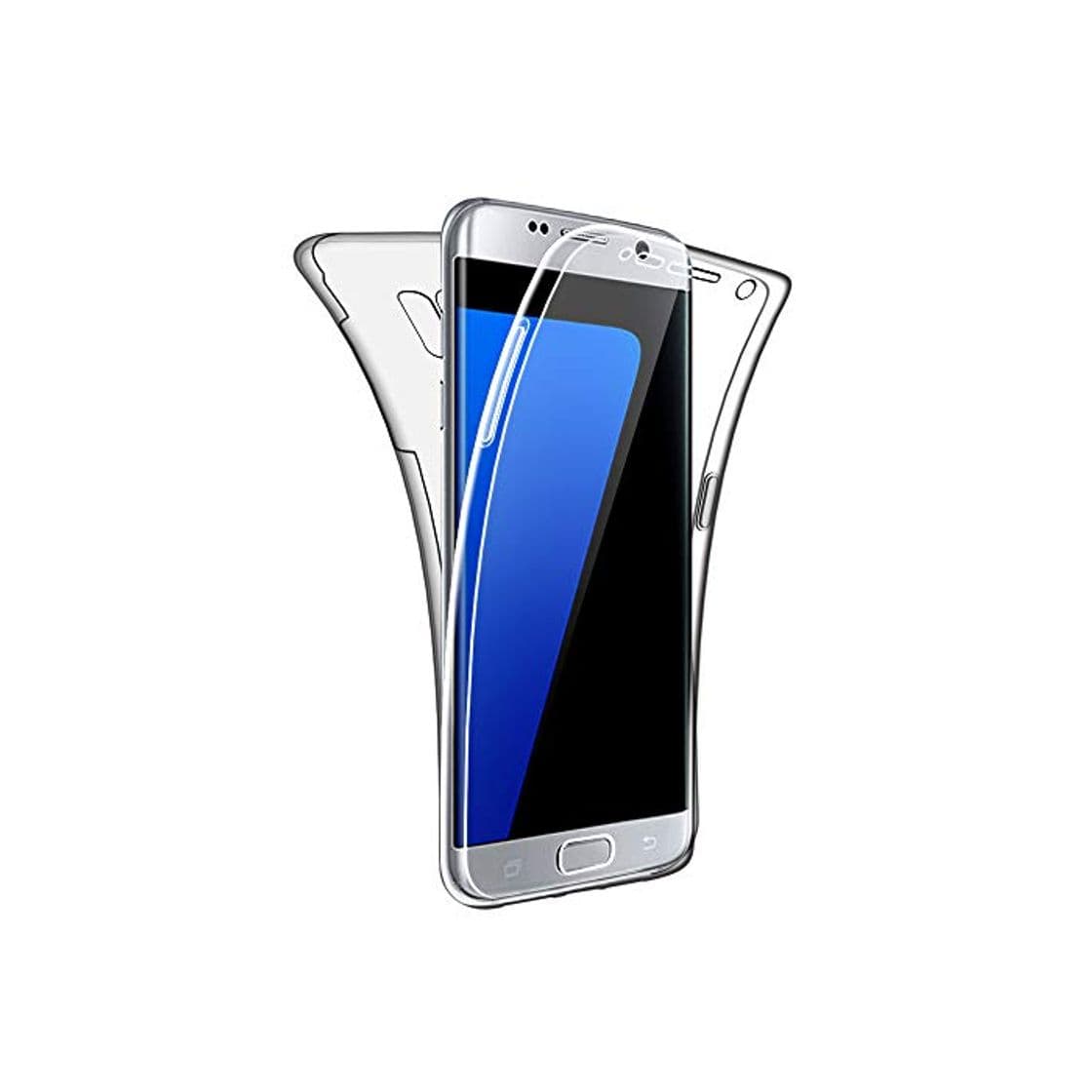 Product SDTEK Funda para Samsung Galaxy S7 Edge 360 Doble Delantera [Transparente Carcasa]