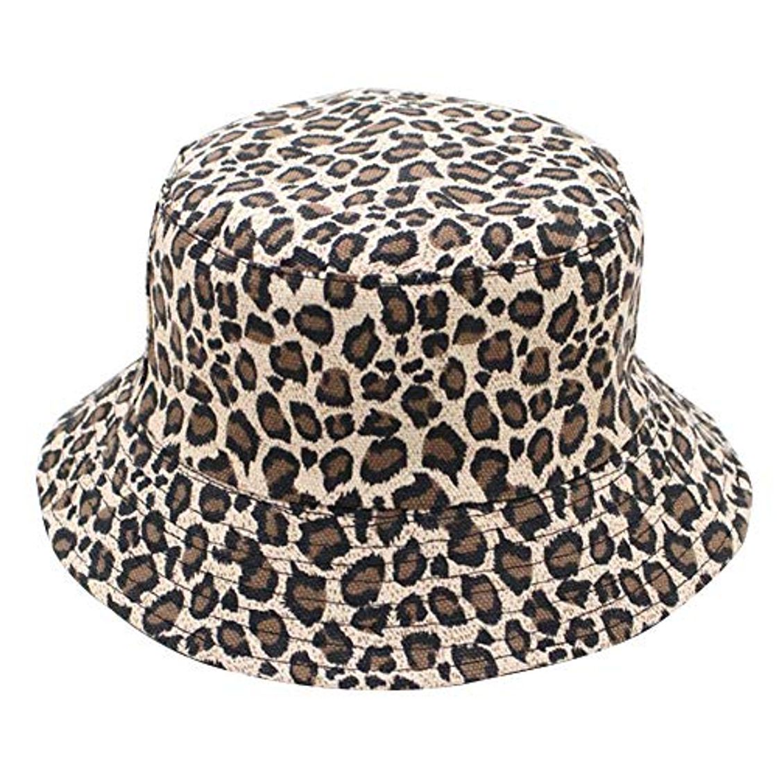 Product Sombrero de cubo con estampado de leopardo Cúpula de doble cara con estampado de leopardo Plegable Verano colorido Sombrero de pescador Hombres Mujeres Gorra de cubo