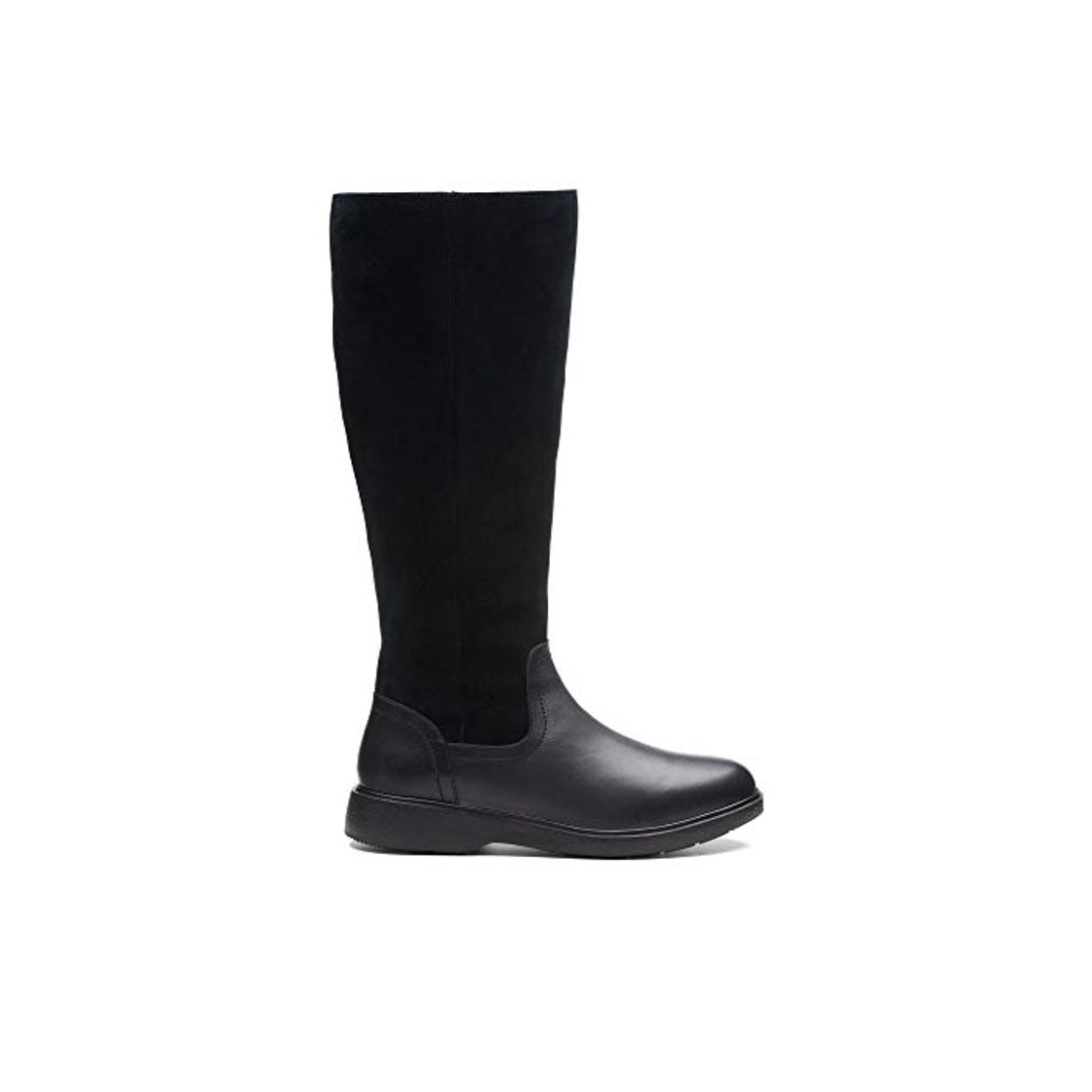 Fashion Clarks Un Elda Hi, Botas Slouch para Mujer, Negro