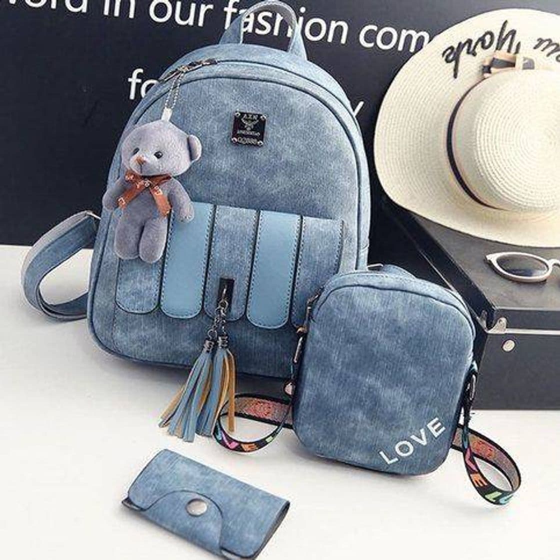 Moda Leisure Piano Key Style Tassels Splice School Bag Girl's Backpack ...