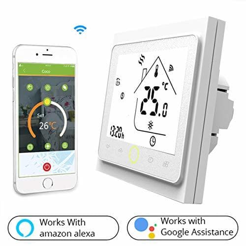 Producto Termostato Inteligente para caldera de gas/agua,Termostato Calefaccion Wifi Pantalla LCD