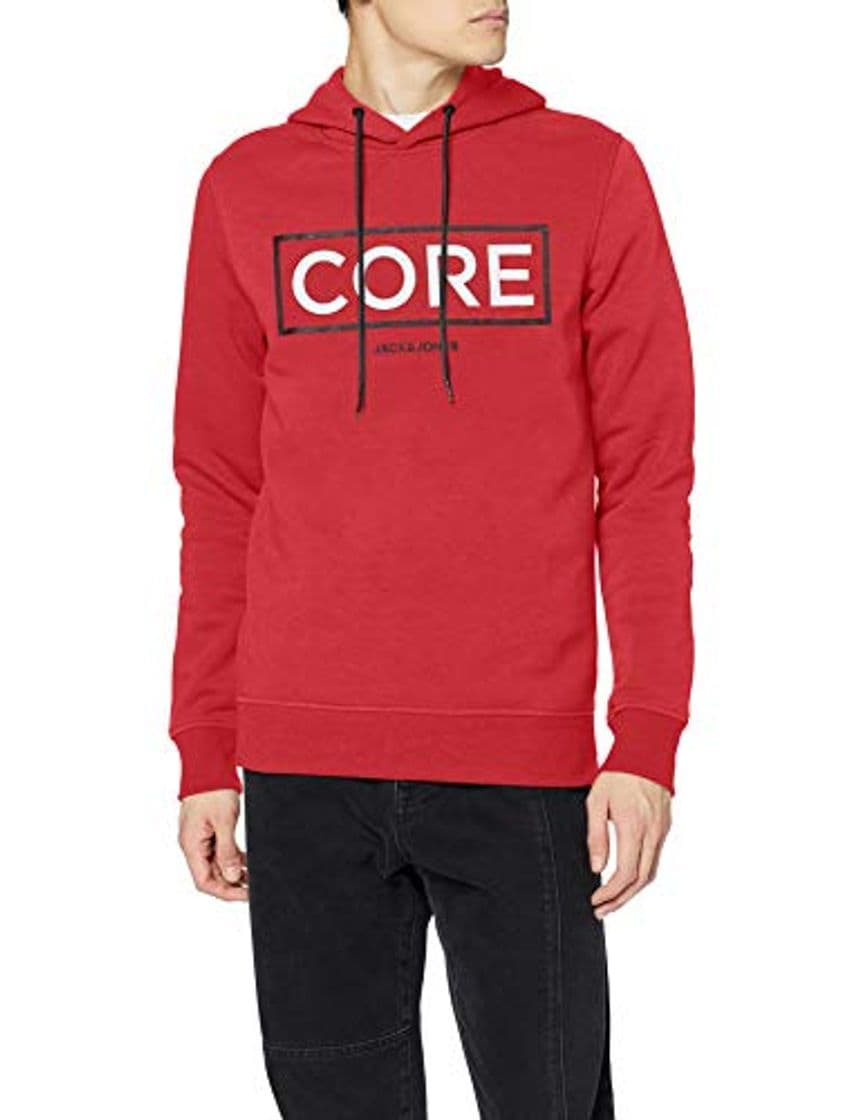 Fashion Jack & Jones JCOBOOSTER Sweat Hood Oct 19 Sudadera con Capucha, Rojo