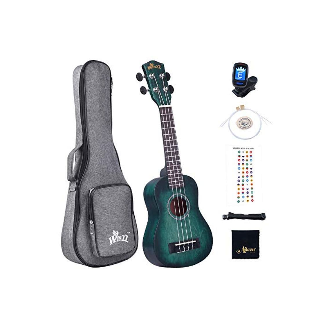 Product Winzz Ukelele Soprano Principiante para Niños Adulto con 6 Accesorios