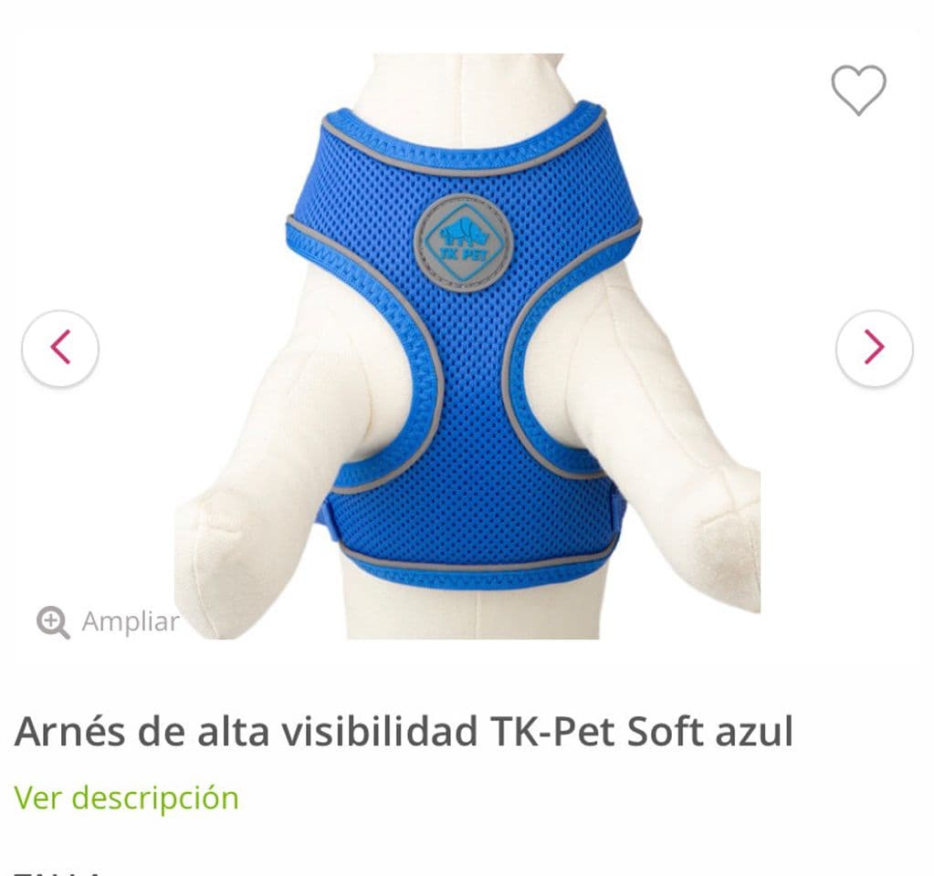 Moda Arnés de alta visibilidad TK-Pet Soft azul - Tiendanimal