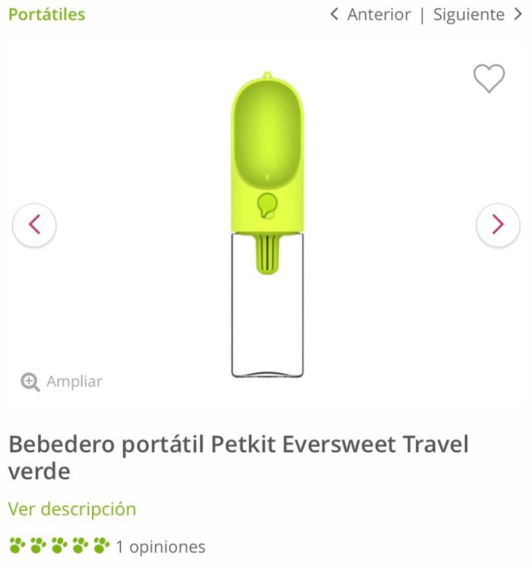 Moda Bebedero portátil Petkit Eversweet Travel verde - Tiendanimal