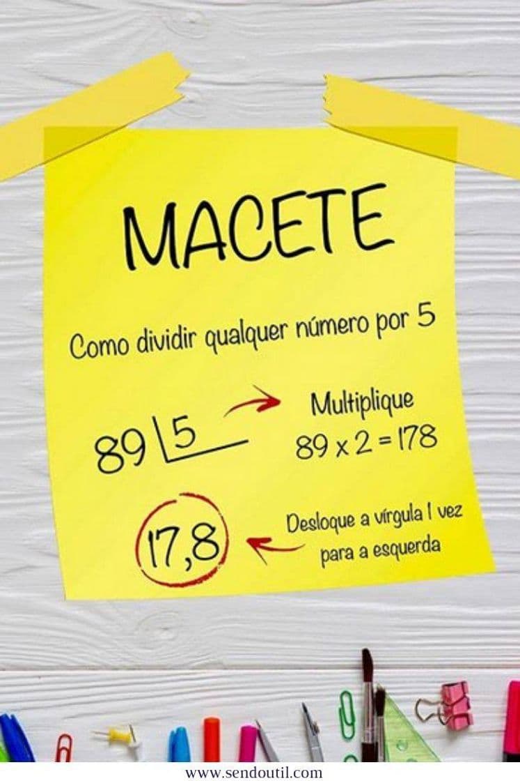 Fashion Macete, como dividir qualquer número por 5