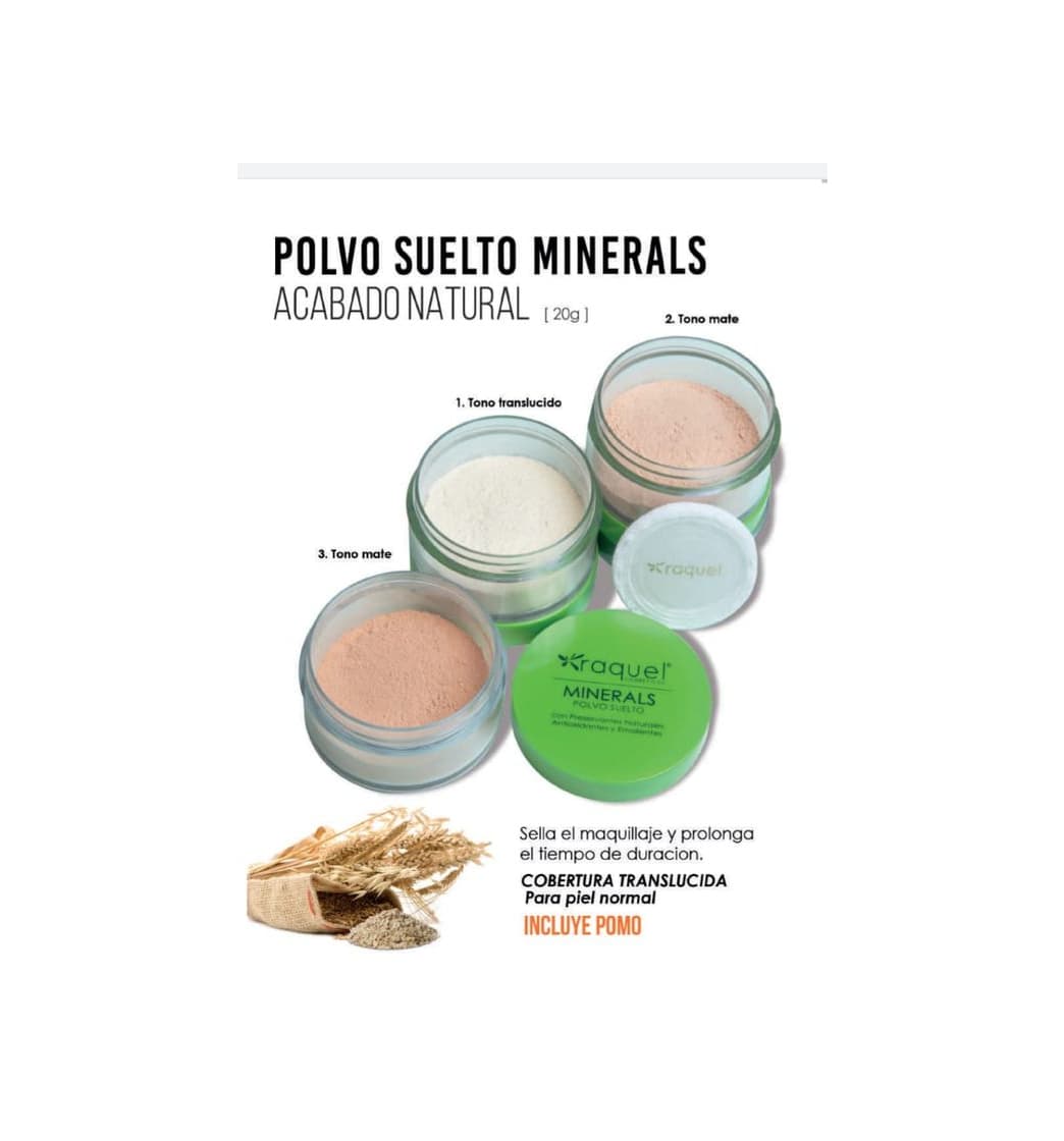 Product Polvo suelto Minerals