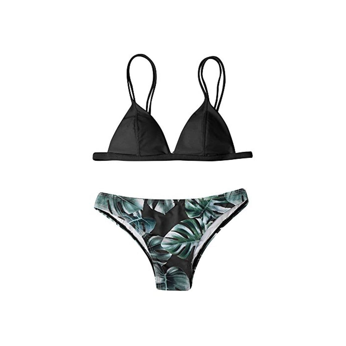 Fashion MMMYANG Conjunto de Bikini Verano con Estampado de Hojas Traje de baño