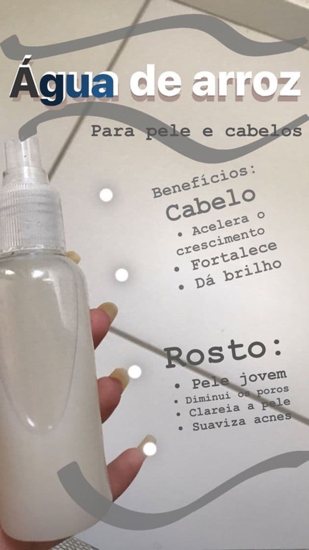 Moda receitinha com água de arroz 