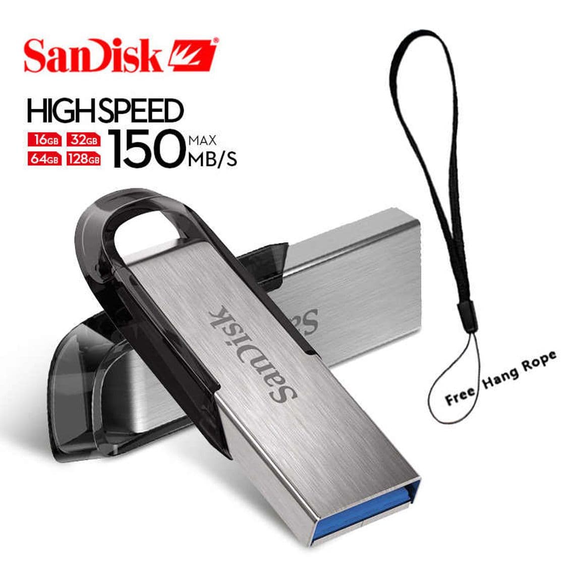 Moda Sandisk Ultra Flair Memoria Flash USB 3.0 de 32 GB con hasta