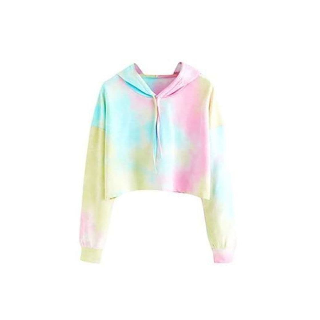 Producto Color Tie Dye Sudaderas Tumblr Cortas con Capucha para Mujer Chica Adolescente