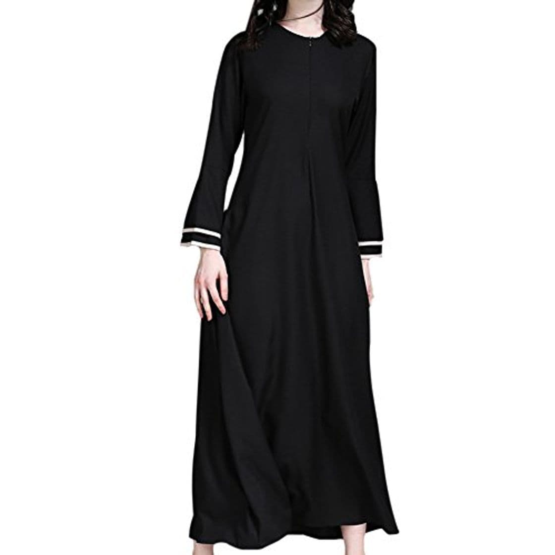 Fashion Deylaying Modesto Medio Oriente musulmán islámico Mujer Robes árabe Maxi Vestido Mangas