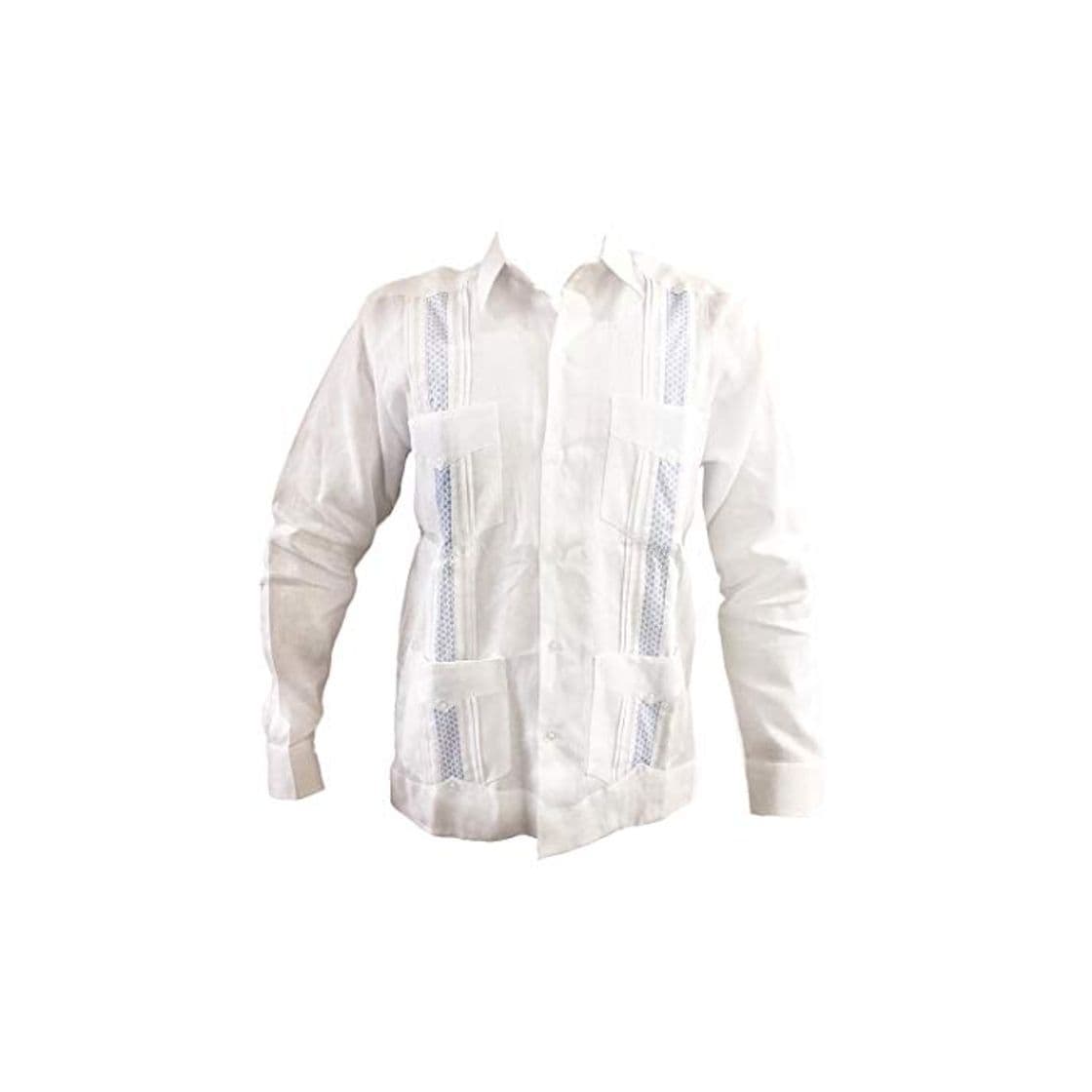 Fashion Guayabera Guayabera - Juego de 4 bolsas de manga larga para hombre