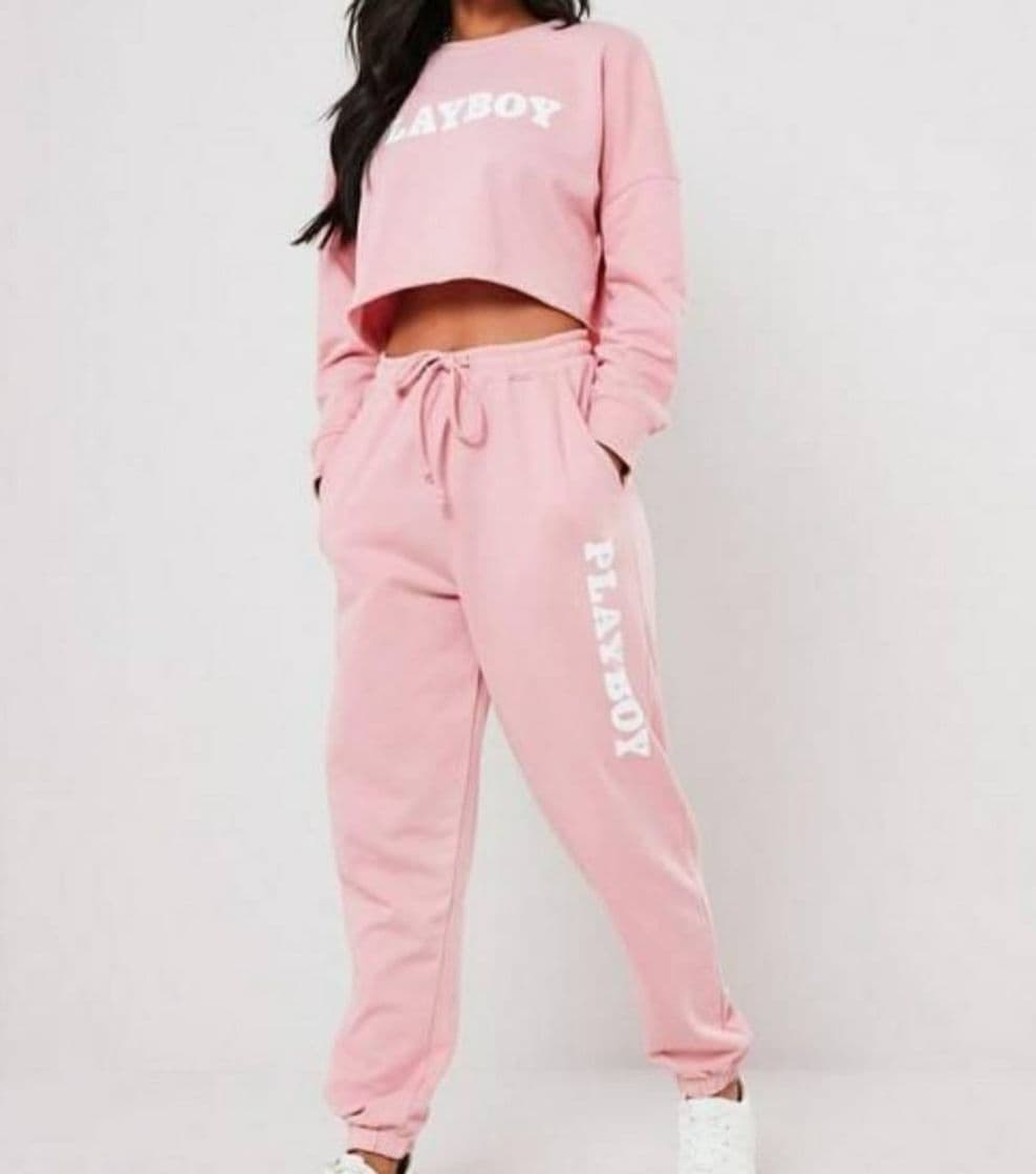 Moda Playboy x Misaguided Pink Loungewear Joggers