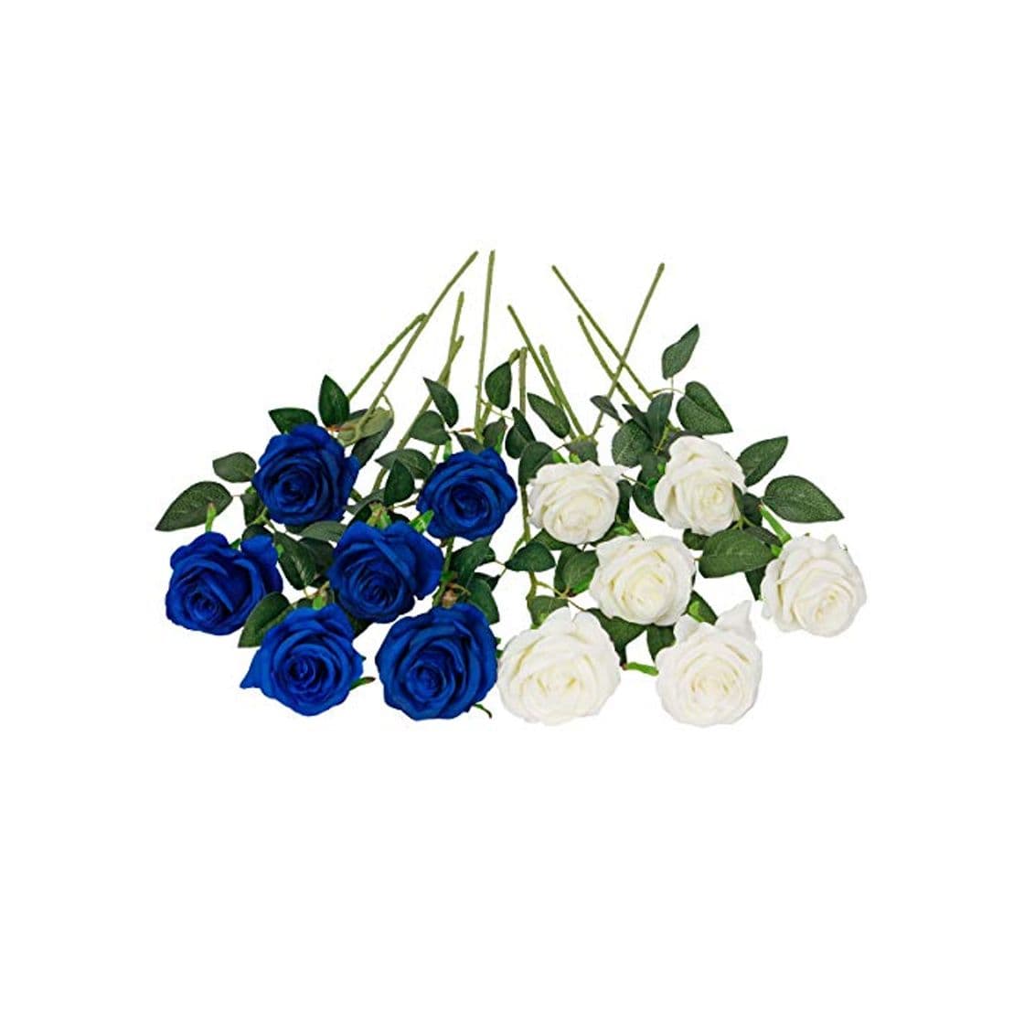 Producto 12 Piezas Rosas Artificiales Flores de Seda Imidacial Ramo Decoración de Boda