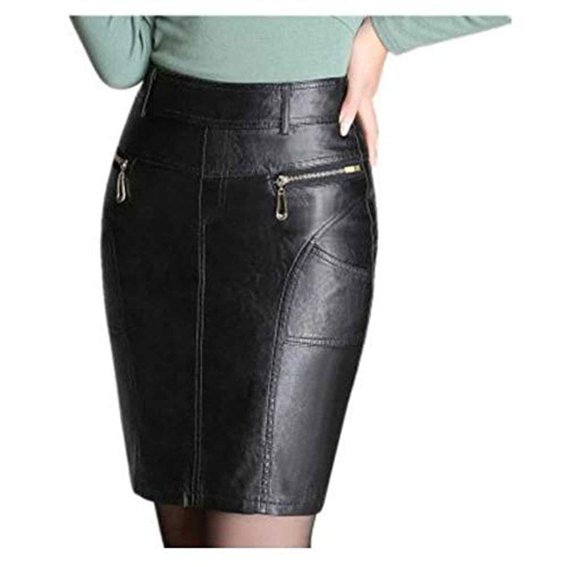 Producto NOBRAND Autumn Womens High Waist Pleather Pencil Skirts Female Skirt Black Zipper